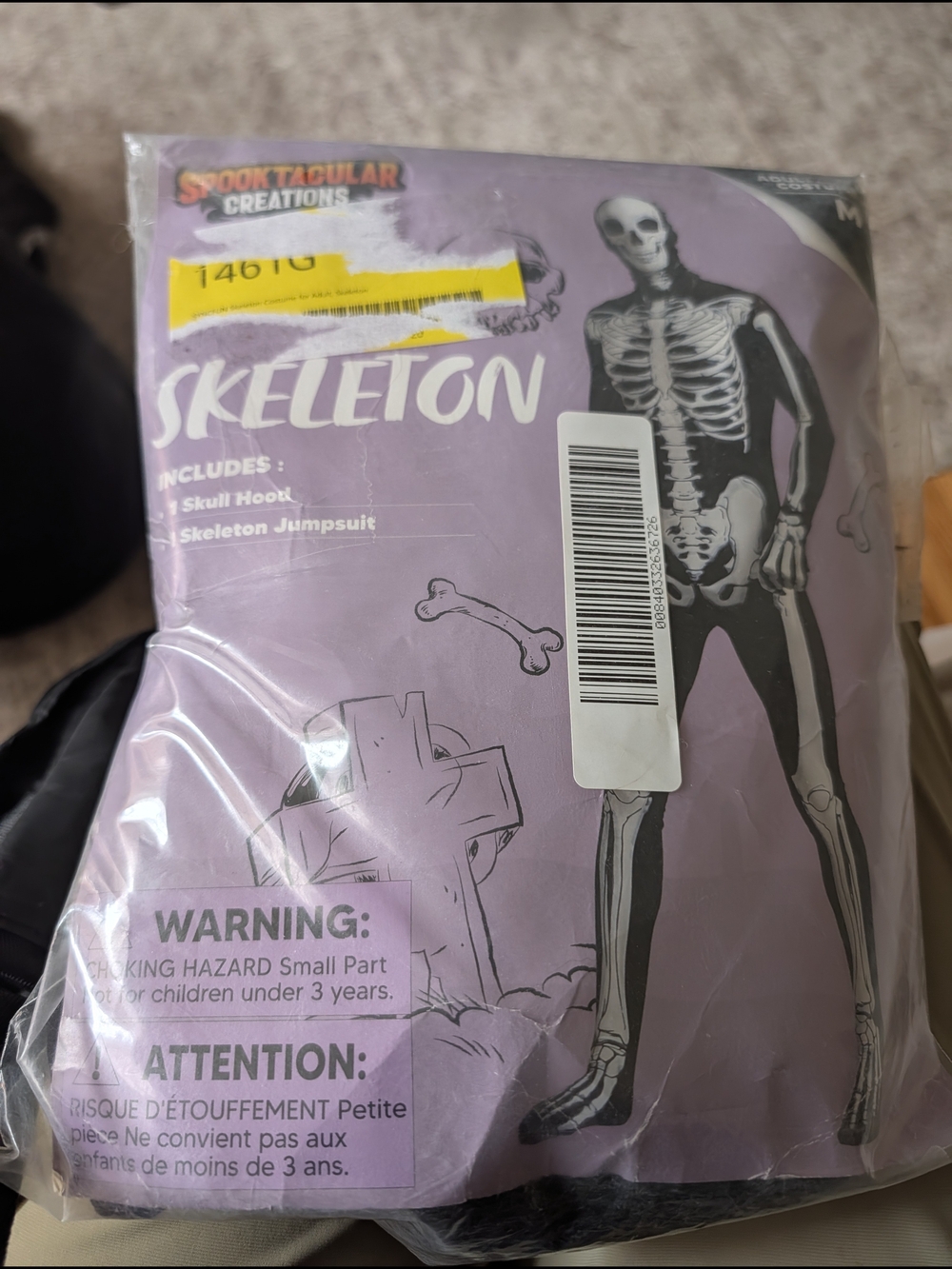 Spooktacular Creations Men's Skeleton Jumpsuit - Black
